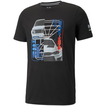 Textiel Heren T-shirts korte mouwen Puma BMW Motorsport Graphic Tee Zwart