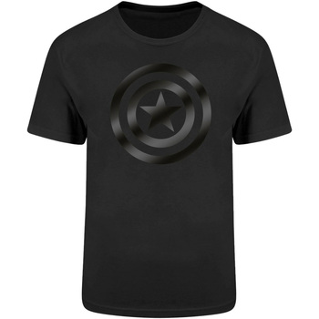 Textiel T-shirts met lange mouwen Captain America  Zwart