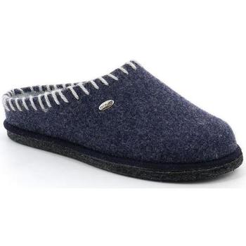 Schoenen Dames Leren slippers Grunland DSG-CI2937 Blauw