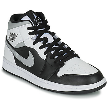 Nike Air Jordan 1 Mid, Black/White-LT Smoke Grey, 554724 073, EUR 42