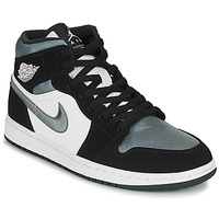 Schoenen Heren Hoge sneakers Nike AIR JORDAN 1 MID GS 'Satin Smoke Grey' Wit