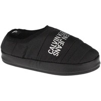 Schoenen Dames Sloffen Calvin Klein Jeans Home Shoe Slipper W Warm Lining Zwart