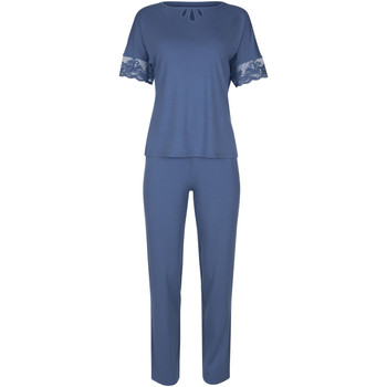 Textiel Dames Pyjama's / nachthemden Lisca Pyjama broek top korte mouwen Juliette Blauw