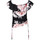 Textiel Dames Tops / Blousjes Lisca Shirred top met afhangende schouders Hawaii Zwart