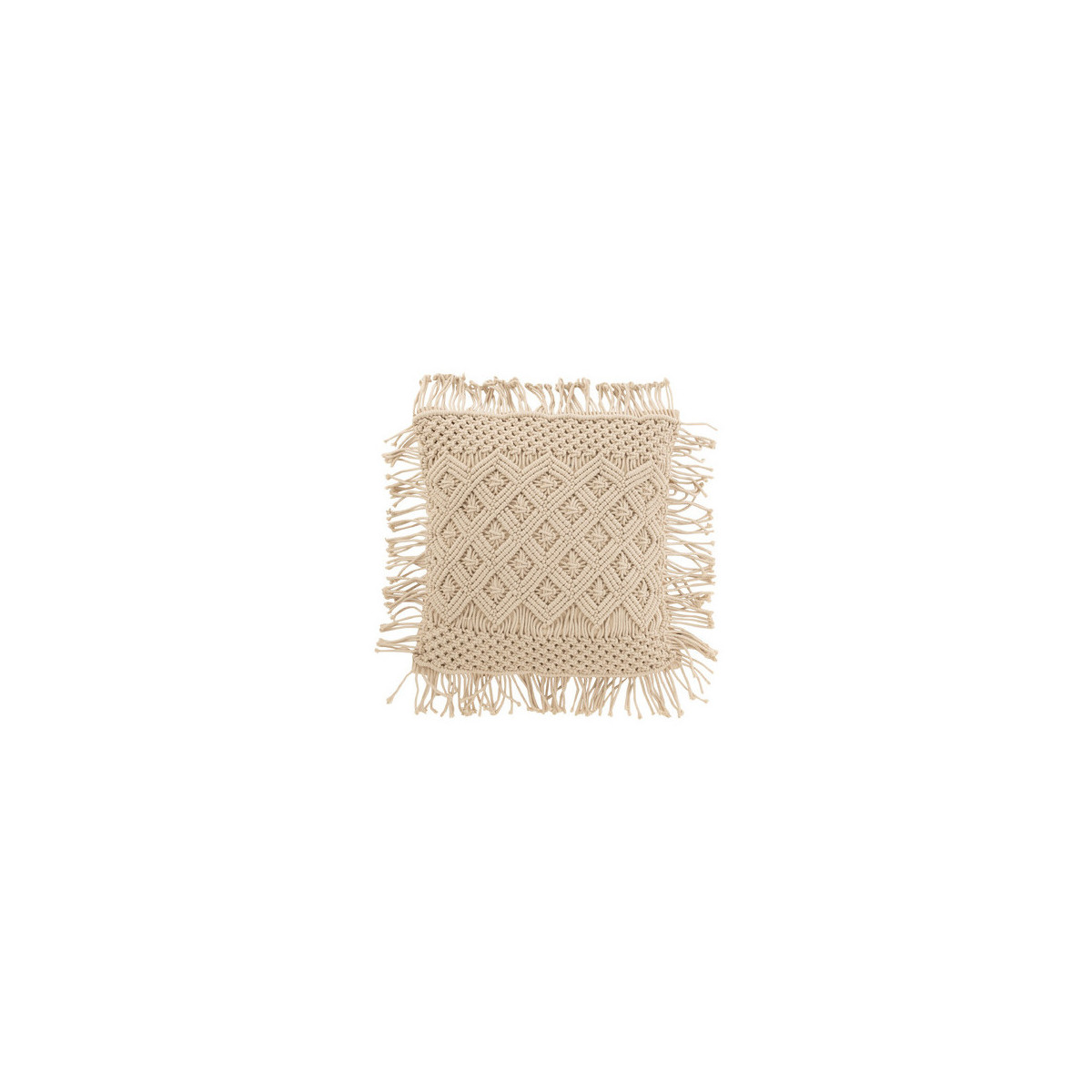 Kussen | textiel | beige | 48x48x (h)14 cm