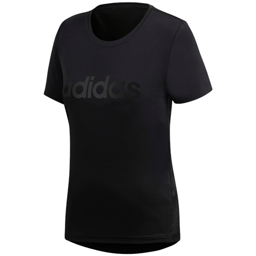 Textiel Dames T-shirts korte mouwen adidas Originals adidas Design 2 Move Logo Tee Zwart