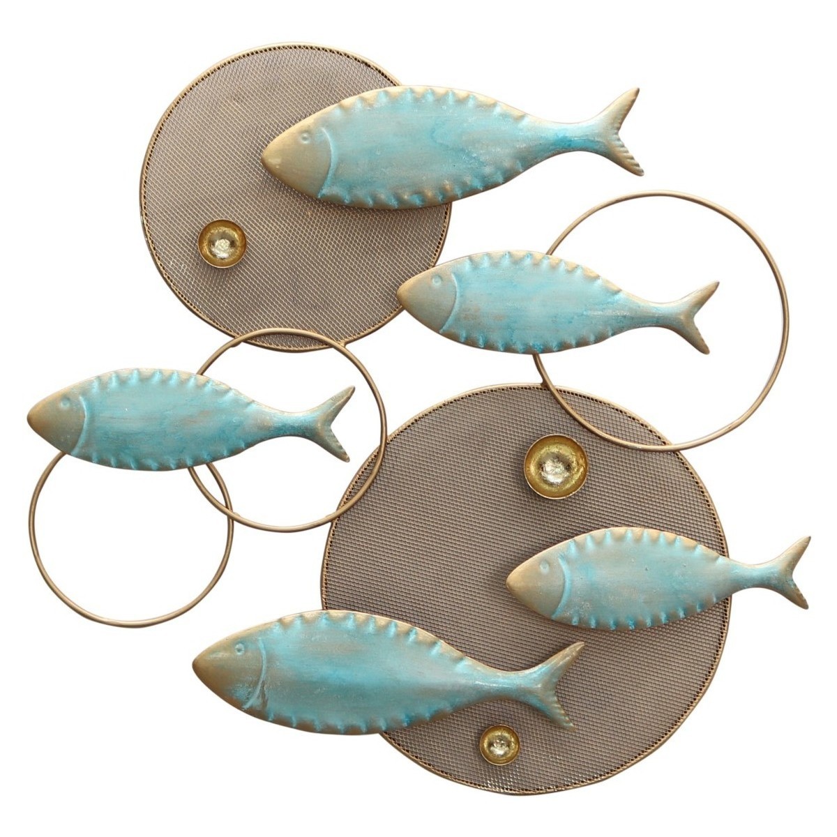 Wonen Beeldjes  Signes Grimalt Ornament Wall Fish Blauw