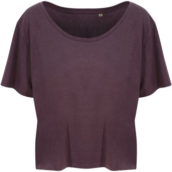 Textiel Dames T-shirts met lange mouwen Ecologie EA02F Violet
