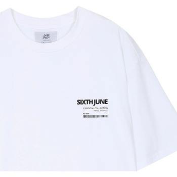 Textiel Heren T-shirts korte mouwen Sixth June T-shirt  Barcode Wit