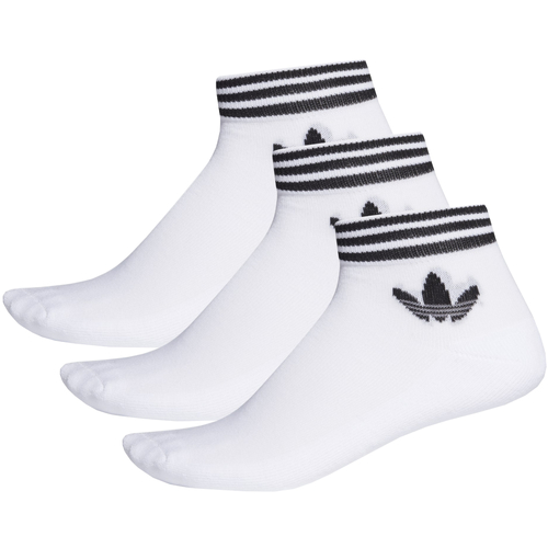 Ondergoed Sportsokken adidas Originals adidas Trefoil Ankle Socks 3 Pairs Wit