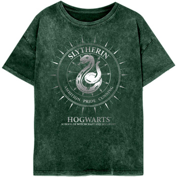 Textiel Dames T-shirts met lange mouwen Harry Potter  Groen