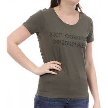 Textiel Dames T-shirts korte mouwen Lee Cooper  Groen