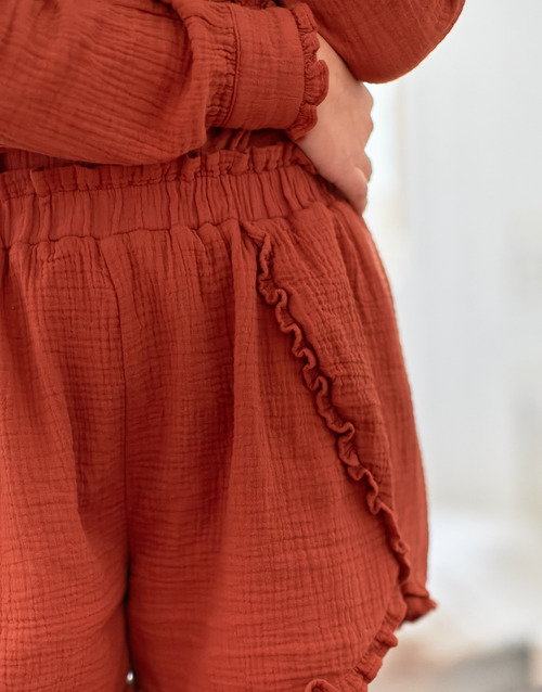 Textiel Dames Korte broeken / Bermuda's Céleste LISA Terracotta