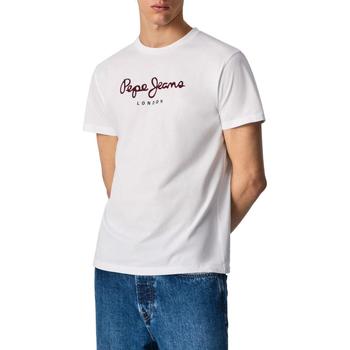 Textiel Heren T-shirts korte mouwen Pepe jeans  Wit