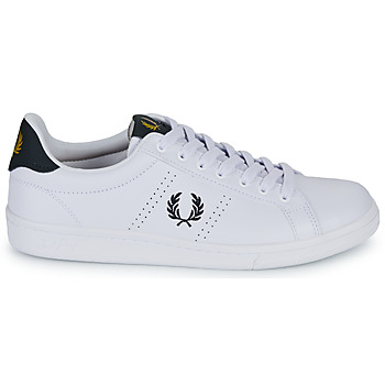 Fred Perry B721 LEATHER Wit / Marine