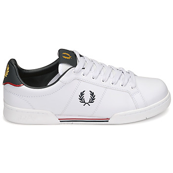 Fred Perry B722 LEATHER Wit / Marine