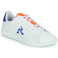 Schoenen Kinderen Lage sneakers Le Coq Sportif COURTSET GS SPORT Wit / Oranje / Blauw