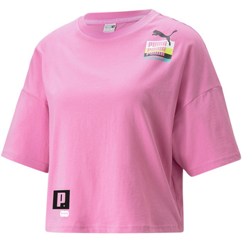 Textiel Dames T-shirts korte mouwen Puma 534350 Roze