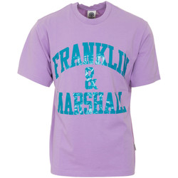 Textiel Heren T-shirts korte mouwen Franklin & Marshall T-shirt à manches courtes Violet