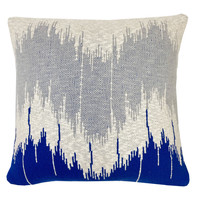 Wonen Kussens Malagoon Wave knitted cushion blue (NEW) Blauw