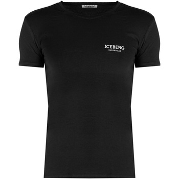 Textiel Heren T-shirts korte mouwen Iceberg ICE1UTS02 Zwart