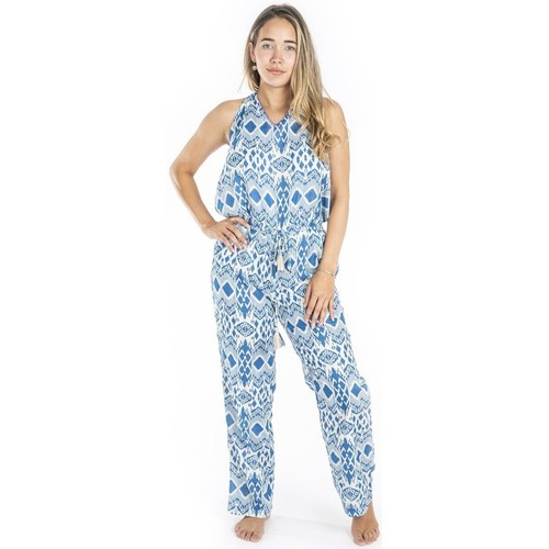 Textiel Dames Jumpsuites / Tuinbroeken Isla Bonita By Sigris Mono Blauw