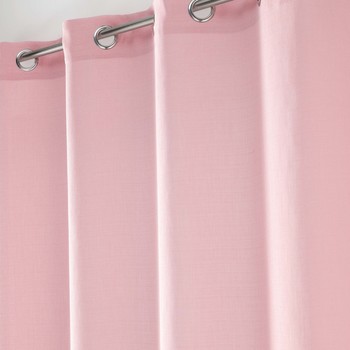 Douceur d intérieur PANNEAU A OEILLETS 140 x 240 CM VOILE TISSE SOANE ROSE Roze