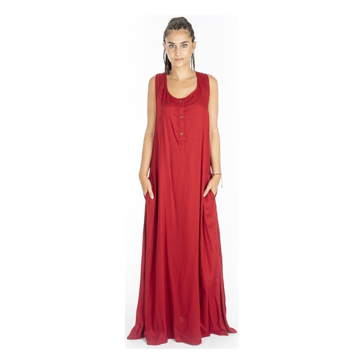 Textiel Dames Lange jurken Isla Bonita By Sigris Lange Midi-Jurk Rood