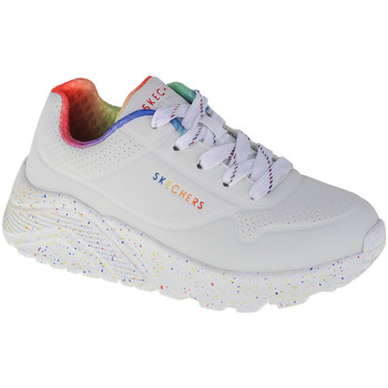 Schoenen Meisjes Lage sneakers Skechers Uno Lite Rainbow Speckle Wit
