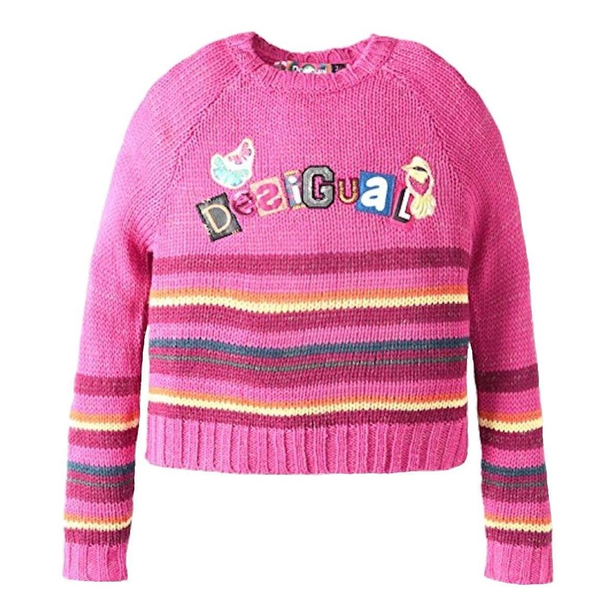 Textiel Meisjes Sweaters / Sweatshirts Desigual  Roze