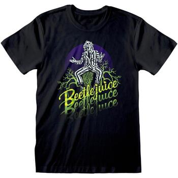 Textiel T-shirts met lange mouwen Beetlejuice  Zwart