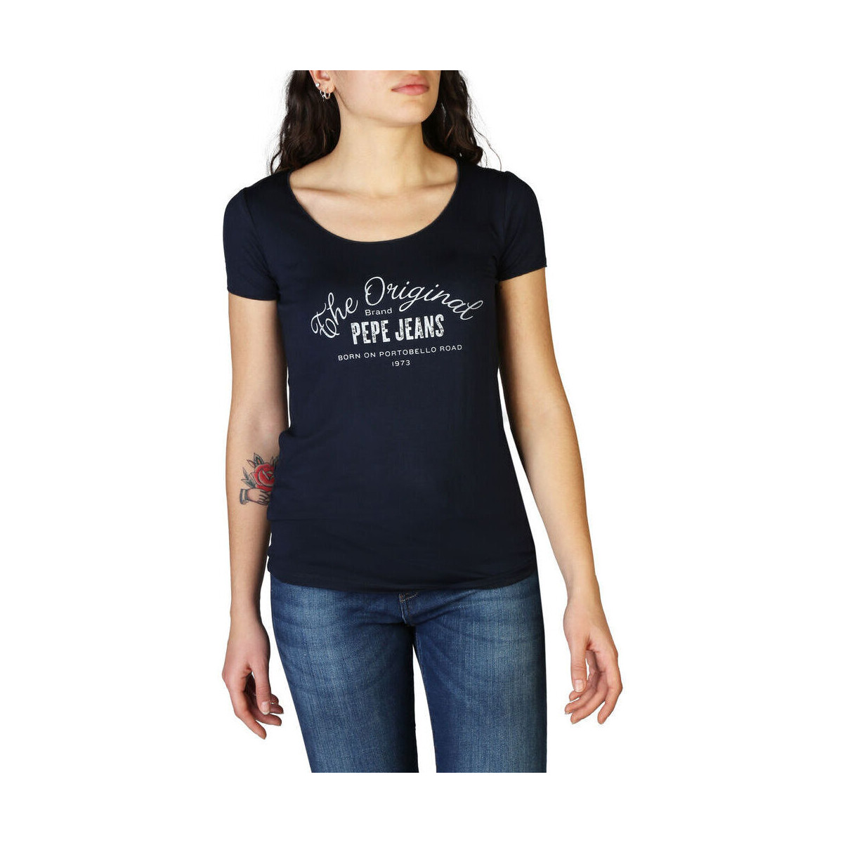 Textiel Dames T-shirts korte mouwen Pepe jeans - cameron_pl505146 Blauw