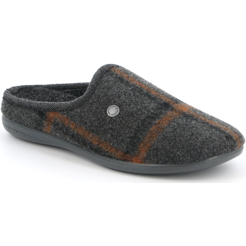 Schoenen Heren Leren slippers Grunland DSG-CI2422 Grijs