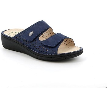 Schoenen Dames Leren slippers Grunland DSG-CE0826 Blauw