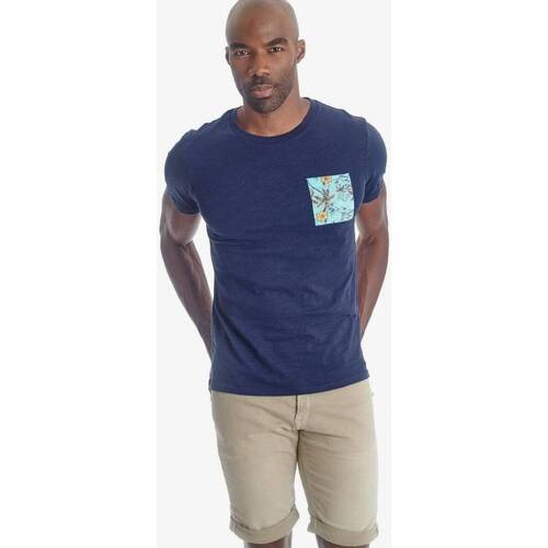 Textiel Heren T-shirts & Polo’s Le Temps des Cerises T-shirt PILAS Blauw