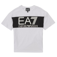 Textiel Jongens T-shirts korte mouwen Emporio Armani EA7 6LBT58-BJ02Z-1100 Wit