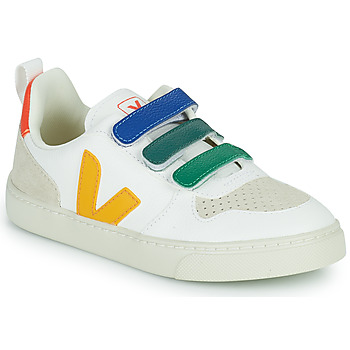 Schoenen Kinderen Lage sneakers Veja SMALL V-10 Wit / Blauw / Geel / Groen