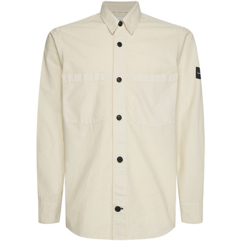 Textiel Heren Overhemden lange mouwen Calvin Klein Jeans K10K108155 Beige