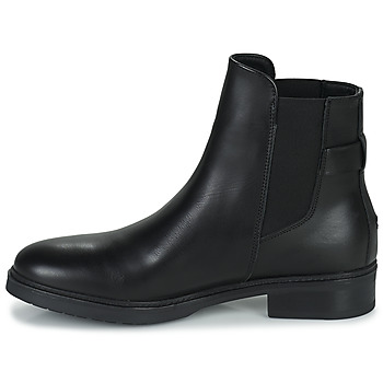 Tommy Hilfiger Coin Leather Flat Boot Zwart