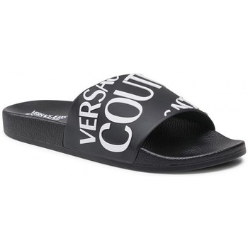 Schoenen Heren Leren slippers Versace Jeans Couture 71YA3SQ1 Zwart
