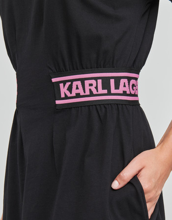 Karl Lagerfeld JERSEY DRESS W/LOGO WAIST Zwart