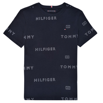 Textiel Jongens T-shirts korte mouwen Tommy Hilfiger KB0KB07589-DW5 Marine