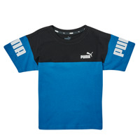 Textiel Jongens T-shirts korte mouwen Puma PUMPA POWER COLORBLOCK TEE Blauw / Zwart