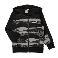Textiel Jongens Sweaters / Sweatshirts Puma ALPHA FULL ZIP HOODIE Zwart / Grijs