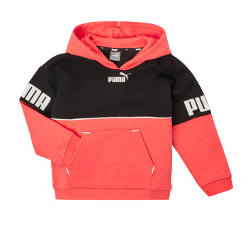 Textiel Meisjes Sweaters / Sweatshirts Puma PUMA POWER COLORBLOCK HOODIE Zwart / Oranje