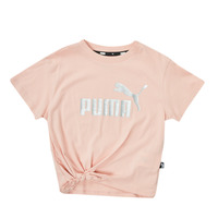 Textiel Meisjes T-shirts korte mouwen Puma ESS KNOTTED TEE Roze