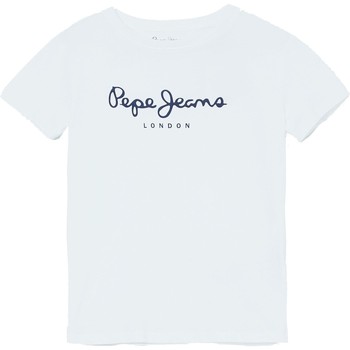 Textiel Jongens T-shirts korte mouwen Pepe jeans ART Wit