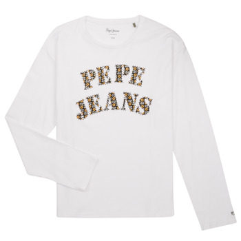 Textiel Meisjes T-shirts met lange mouwen Pepe jeans BARBARELLA Wit