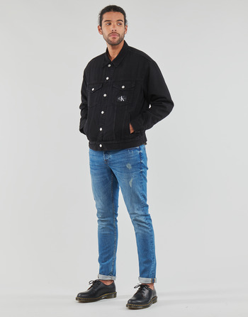 Calvin Klein Jeans GENDERLESS PADDED DENIM JACKET Zwart