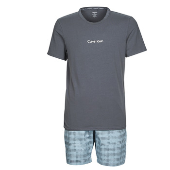 Textiel Heren Pyjama's / nachthemden Calvin Klein Jeans PYJAMA SHORT Grijs / Blauw